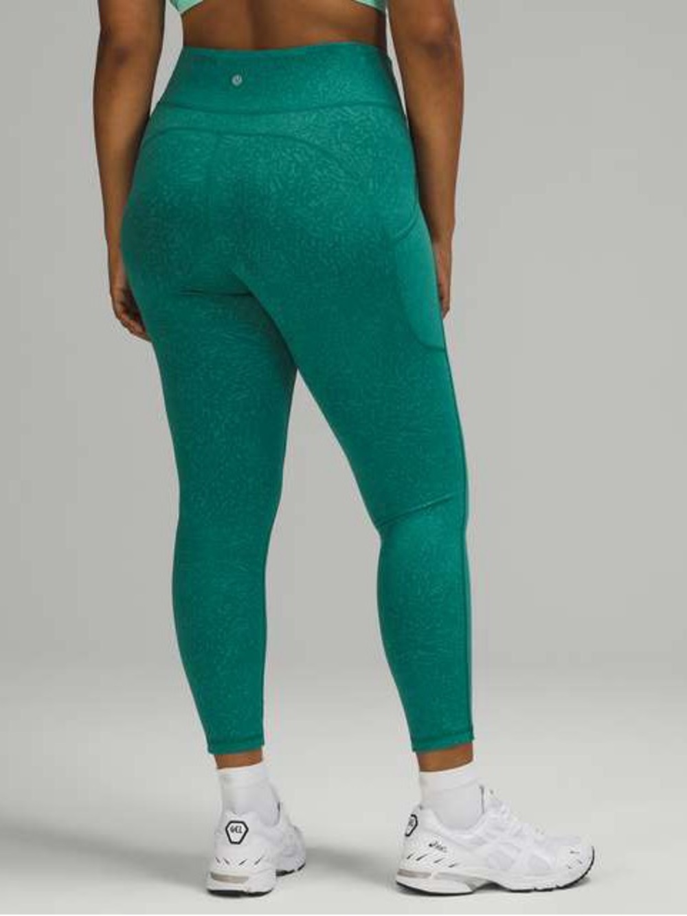 Lululemon Invigorate High Rise Tight 25” W/pockets, Crunch Teal Lagoon Size 10